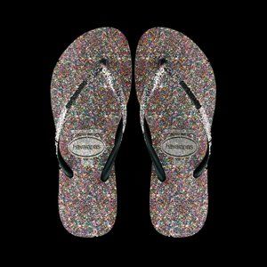 NEW NWT Havaianas Carnaval Glitter Flip Flops